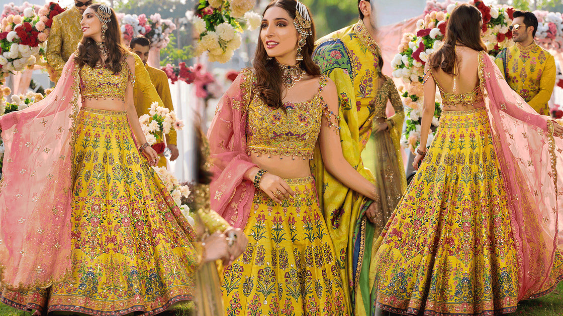 Buy Pakistani Designers Mehndi Dresses Online Nameera by Farooq Buy Pakistani Designers Mehndi Dresses Online Nameera by Farooq