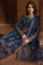 Buy Elegant Royal Blue Embroidered Chiffon Pakistani Salwar Kameez 2024
