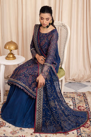 Buy Elegant Royal Blue Pakistani Salwar Suit in Kameez Palzo Style 2024