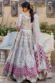 Buy Elegant Silver Heavily Embellished Pishwas Pakistani Wedding Dress