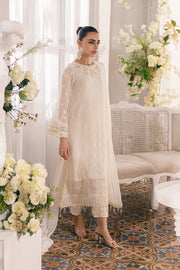 Buy Ivory Shade Embroidered Chiffon Pakistani Salwar Kameez Suit