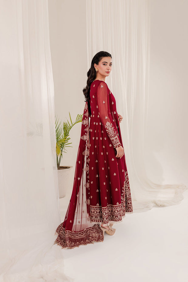 Buy Luxury Embroidered Deep Red Pakistani Salwar Kameez Dupatta Suit