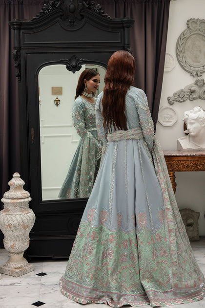 Firozi Blue Pakistani Sharara Suit | Imrozia Serene Mehram Brides '23 | SB-14 - NAJAT main image 1