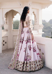 Buy Snow White Floral Embroidered Pakistani Wedding Dress Lehenga Choli