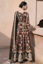 Buy Stunning Embroidered Pakistani Party Wear Dress In Blackish Shade
