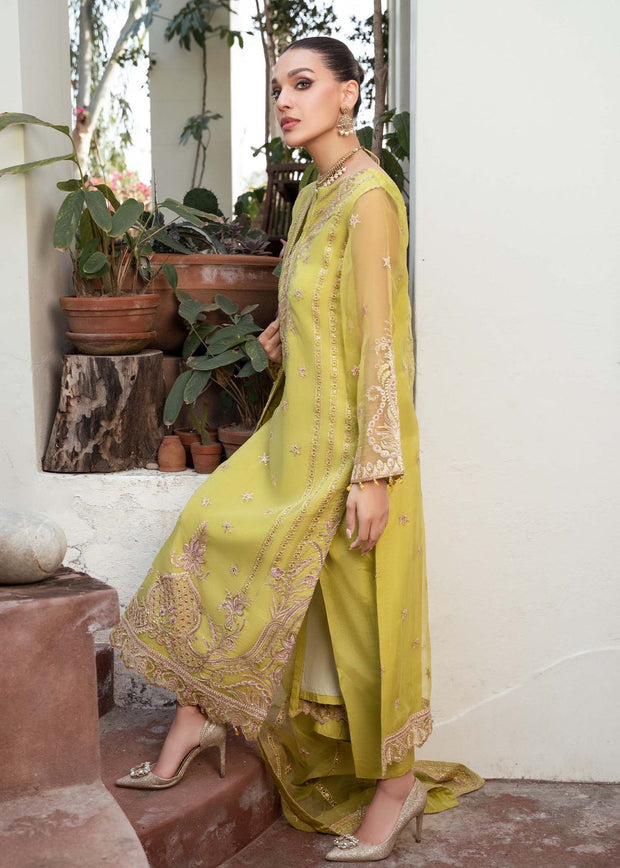 Buy Yellow Embroidered luxury Pakistani Salwar Kmaeez Dupatta Suit