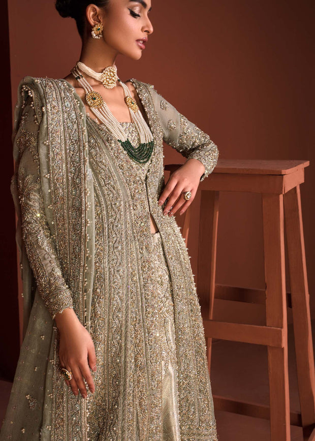 Embellished Gown Lehenga Dupatta Pakistani Bridal Dress Online