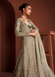 Embellished Gown Lehenga and Dupatta Pakistani Bridal Dress