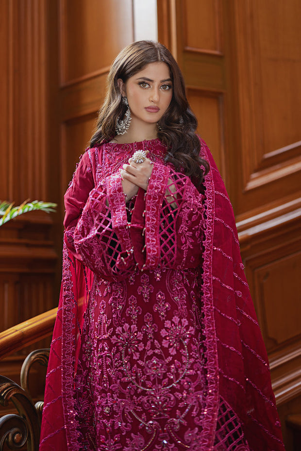 Hot Pink Kameez Trouser Style Pakistani Wedding Dress