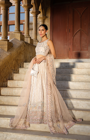 Indian Wedding Dress in Raw Silk Lehenga Choli Style