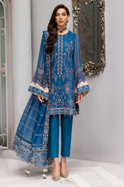 Latest Blue Pakistani Salwar Kameez in Premium Chiffon Fabric