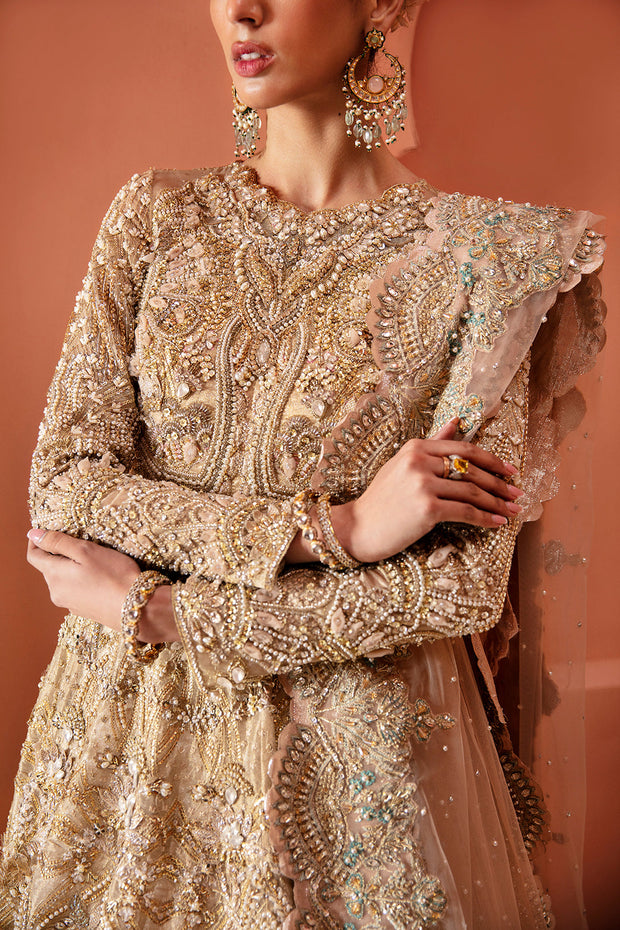 Latest Embellished Pakistani Bridal Outfit in Royal Gown Style in USA