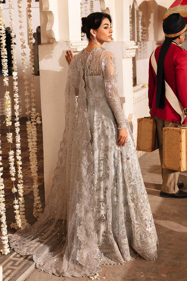Latest Embellished Pakistani Wedding Dress Gown Dupatta Style