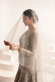 Latest Embellished Walima Pakistani Bridal Dress in Gown Style