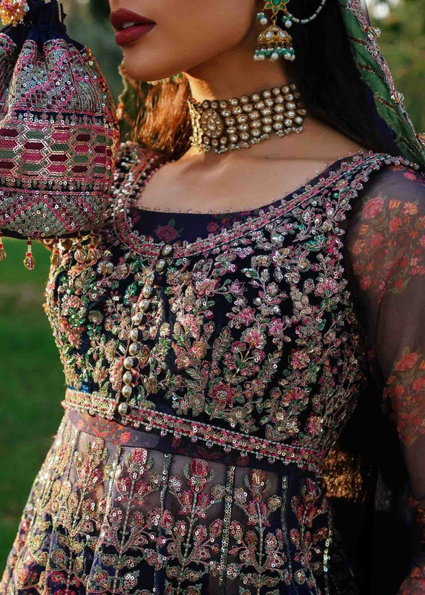 Latest Luxurious Pakistani Bridal Outfit in Pishwas Style