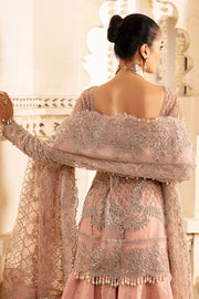 Latest Pakistani Wedding Dress in Pink Sharara Kameez Style in United States