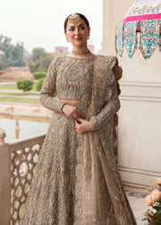 Latest Peach Lehenga Choli Dupatta Pakistani Bridal Dress
