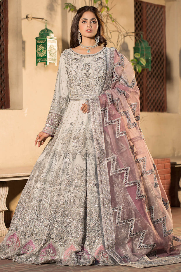 Latest Wedding Dress in Embellished Pishwas Frock Style