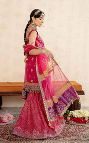 Latest Wedding Dress in Pink Sharara Kameez Style