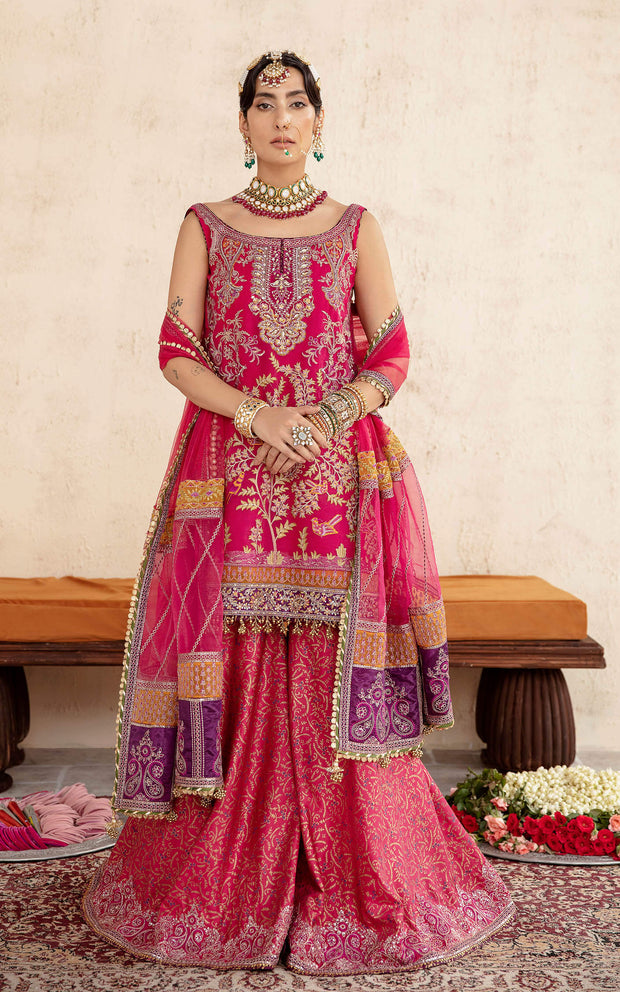 Latest Wedding Dress in Sharara and Kameez Style