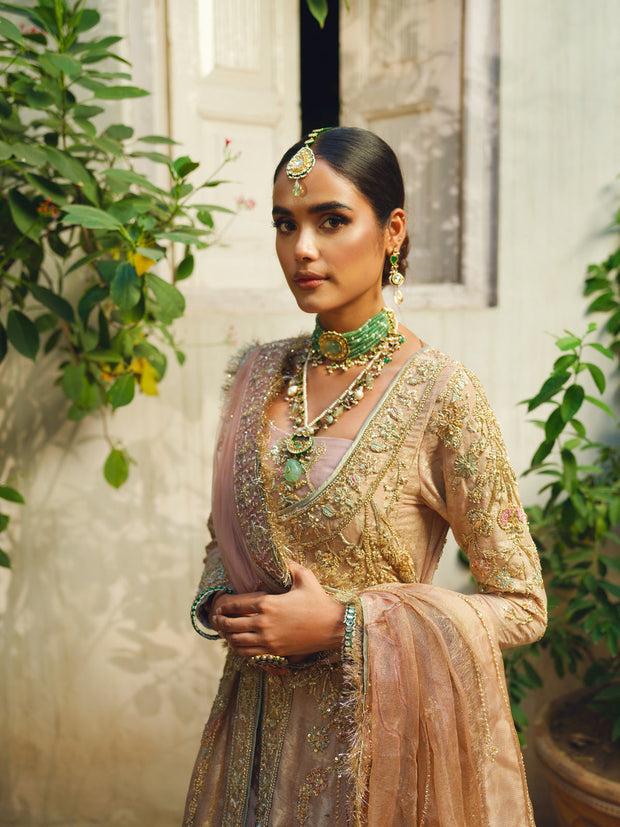Lehenga Front Open Gown Pakistani Bridal Dress