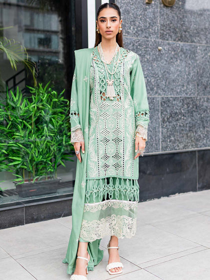 Aaira - Lime Green Short Kurta & Pakistani Salwaar