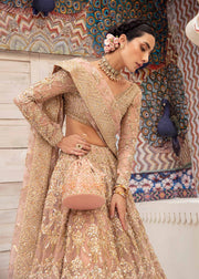 New Alluring Pink Shade Luxury Pakistani Wedding Dress in Lehenga Choli Style