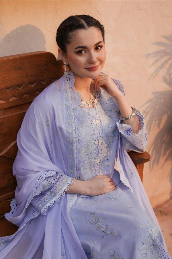 New Classic Pakistani Salwar Kameez with Dupatta Purple Dress 2024