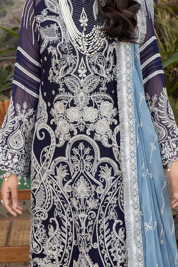 New Classic Purple Silver embroidered Pakistani Salwar Kameez Dupatta