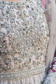 New Elegant Silver Heavily Embellished Pishwas Pakistani Wedding Dress