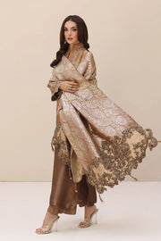 New Luxury Bronze Shade Embroidered Pakistani Salwar Kameez Dupatta Suit