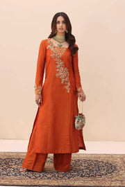 New Traditional Orange Embroidered Pakistani Salwar Kameez Dupatta Suit 2023