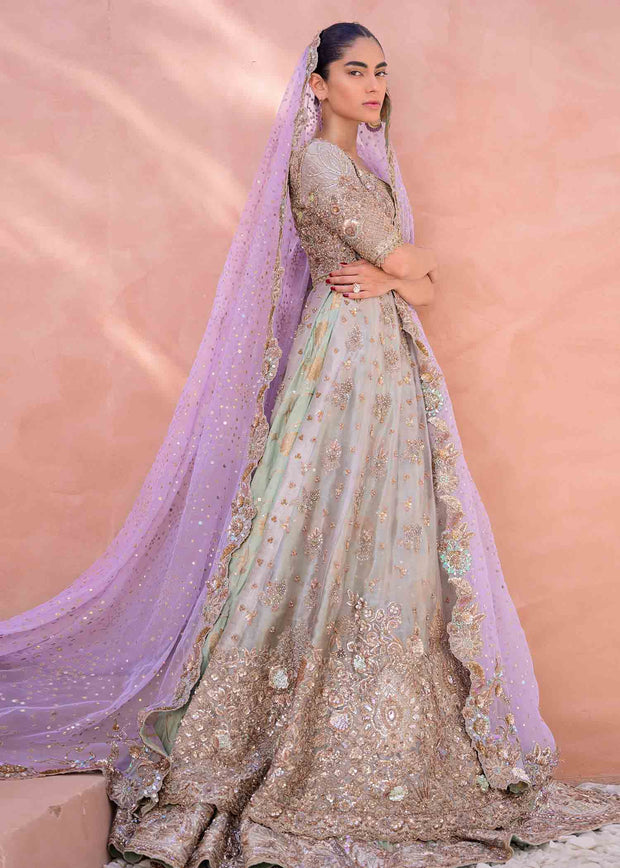 Pakistani Bridal Dress in Classic Lehenga Gown Style