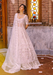 Pakistani Bridal Dress in Frock and Lehenga Style