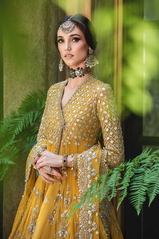 Pakistani Bridal Lehenga and Net Angrakha Frock Dress Online