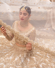 Pakistani Bridal Outfit in Wedding Lehenga Choli Dupatta Style
