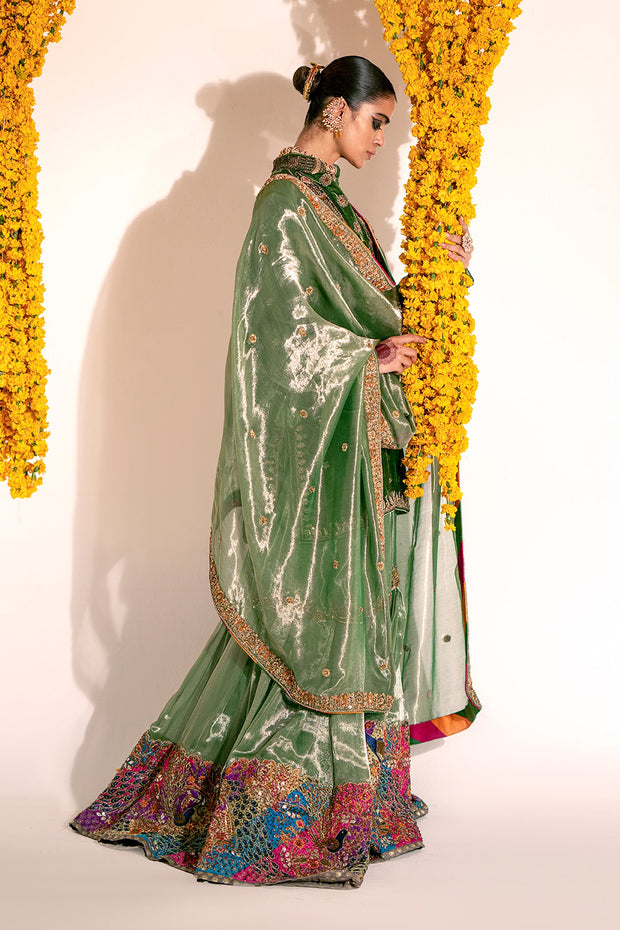 Pakistani Dress in Kameez Gharara and Dupatta Style