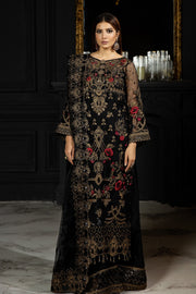 Pakistani Wedding Dress in Black Kameez Trouser Style