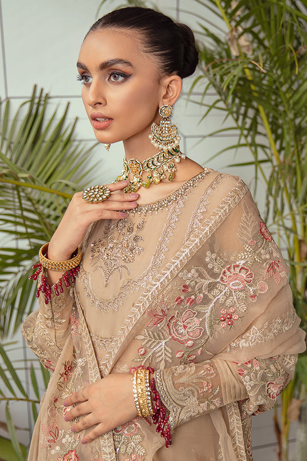 Pakistani Wedding Dress in Gold Kameez Sharara Style Online