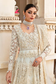 Pakistani Wedding Dress in White Gown and Dupatta Style Online