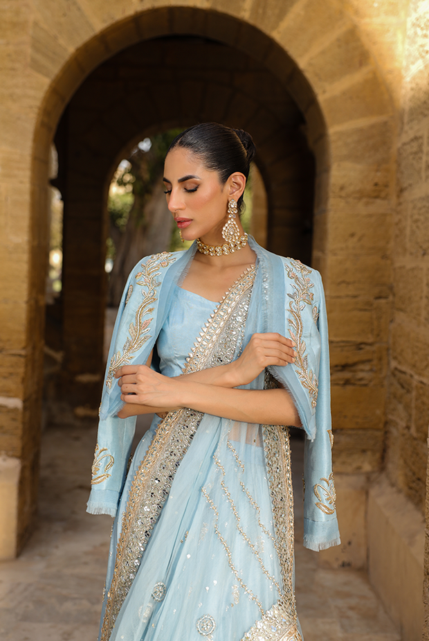 Premium Indian Wedding Dress in Lehenga Choli and Jacket Style