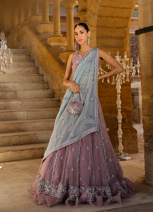 Raw Silk Lehenga Choli and Dupatta Indian Wedding Dress