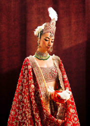 Red Bridal Lehenga Choli and Dupatta Wedding Dress Online