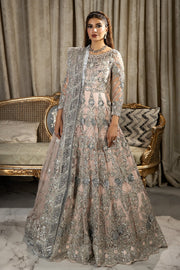 Royal Pakistani Bridal Outfit in Embellished Pink Gown Style