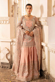 Royal Pakistani Wedding Dress in Pink Sharara Kameez Style USA