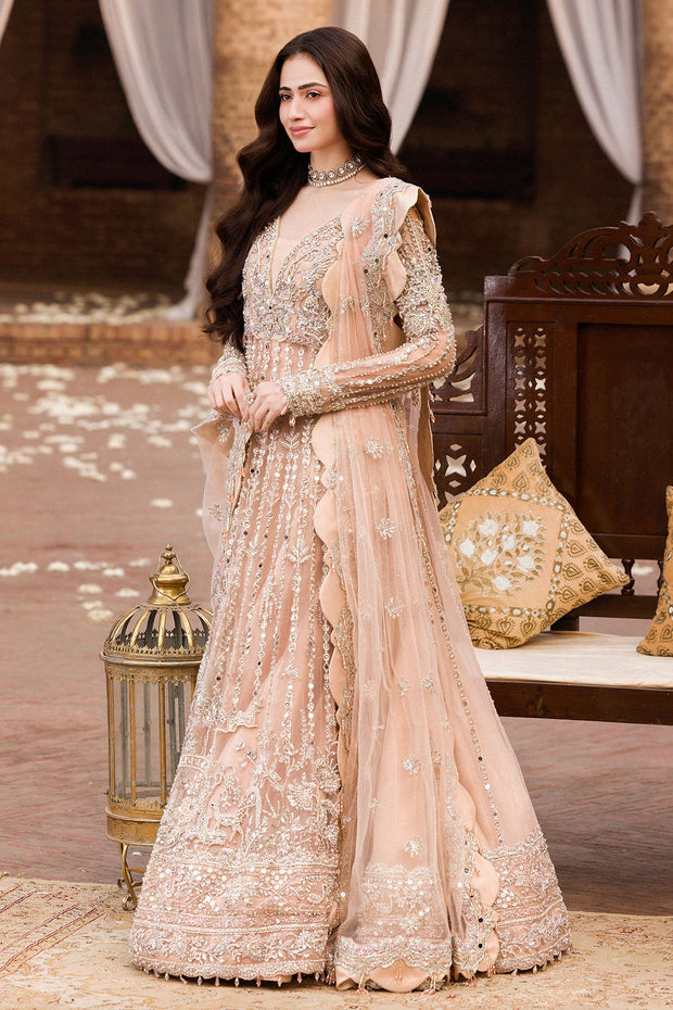 Royal Pakistani Wedding Dress in Pishwas Frock Lehenga Style