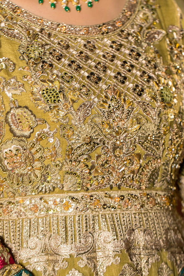 Royal Pakistani Wedding Dress in Pishwas Frock Style