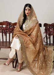 Shop Ivory Silk Embroidered Pakistani Wedding Dress in Kameez Pajama Style