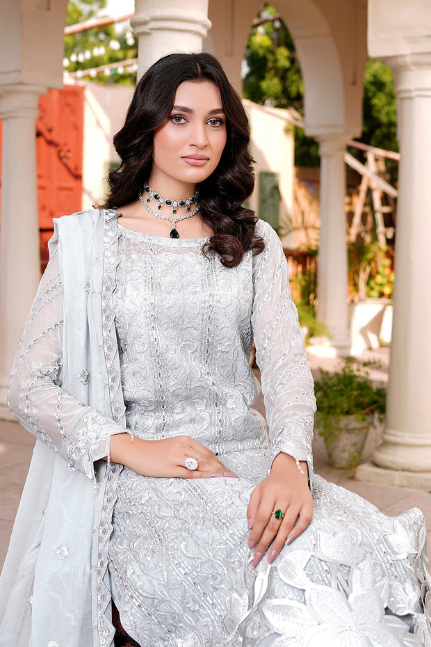 Shop Pearl Shade Embroidered Floral Designed Pakistani Salwar Kameez Suit