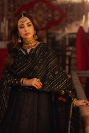 Shop Regal Black Embroidered Pakistani Party Wear Dupatta Long Frock Style In United States 2024